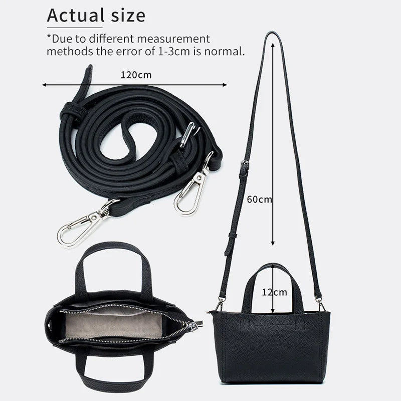 Women Mini Tote Bags Genuine Leather Small Handbags Girls Luxury Designer Lady Crossbody Bag Cute Shoulder Pouch Bolsa Feminina