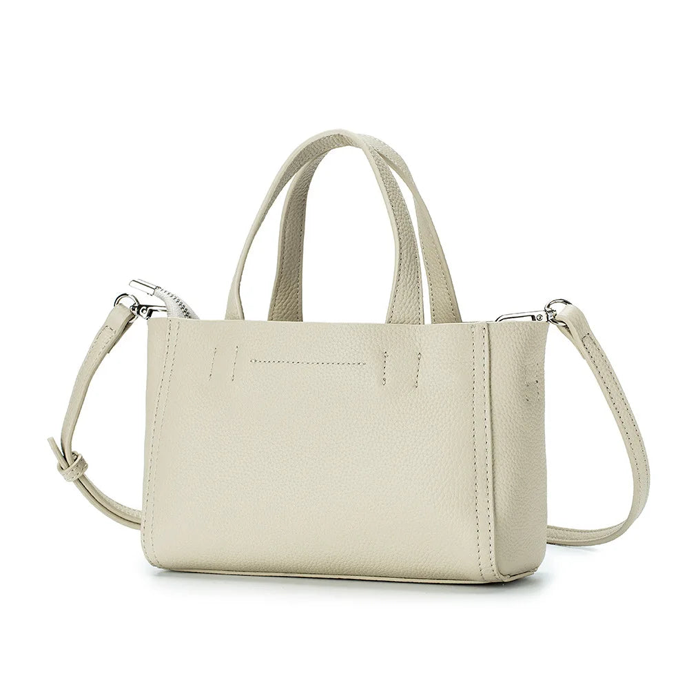 Women Mini Tote Bags Genuine Leather Small Handbags Girls Luxury Designer Lady Crossbody Bag Cute Shoulder Pouch Bolsa Feminina