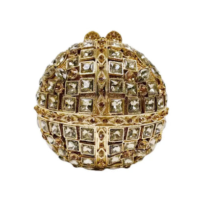 Women Multi Stones Clutch Purse Crystal Evening Bags Hard Case Metal Minaudiere Rhinestone Clutches Handbag Wedding Party Bags