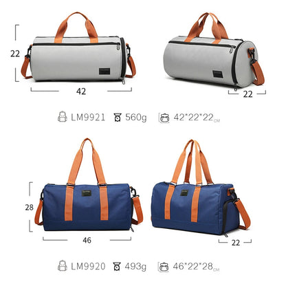 Women Multifunctional Fitness Bag Sports Bag Travel Luggage Handbag Oxford Cloth Waterproof Gym Yoga Bags Dry Wet Separation