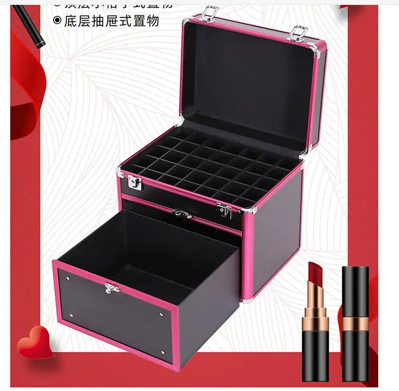 Women Multilayer Cosmetic Bag  Makeup make up organizer bag  Beauty Dressing Case Tattoos Nail Tools Storage case Toiletry case