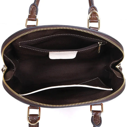 Women Natural Skin Shoulder Crossbody Handbag Luxury Rose Embossed Female Vintage Messenger Tote Bags Shell Genuine Leather Bag