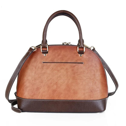 Women Natural Skin Shoulder Crossbody Handbag Luxury Rose Embossed Female Vintage Messenger Tote Bags Shell Genuine Leather Bag