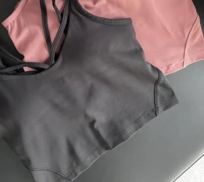 Women New Sporty Vest Chest Pad Sexy Back High Elasticity Breathable Quick-drying Fitness Running Tank Tops