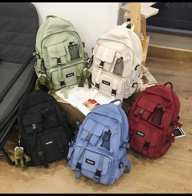 Women Nylon Backpack Female Large Capacity Students Schoolbag College Girls Students Bag Boy Casual Fashion Travel Rucksacks