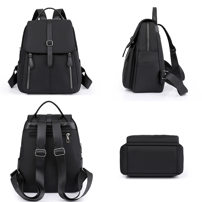 Women Nylon Backpack High Quality Fashion Backpacks for Women Casual Waterproof School Bags for Teenage Girls Travel Rucksack