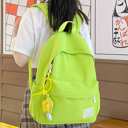 Women Nylon School Bag Girl Travel Cute Book Backpack Trendy Fashion Lady Kawaii College Backpack Cool Female Laptop Student Bag