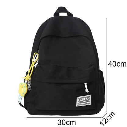 Women Nylon School Bag Girl Travel Cute Book Backpack Trendy Fashion Lady Kawaii College Backpack Cool Female Laptop Student Bag