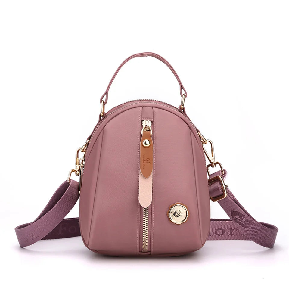 Women Nylon Shoulder Bags Female Solid Color Zipper Female Handag Designer Messenger Bags Summer Beach Bag