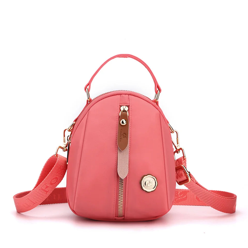Women Nylon Shoulder Bags Female Solid Color Zipper Female Handag Designer Messenger Bags Summer Beach Bag