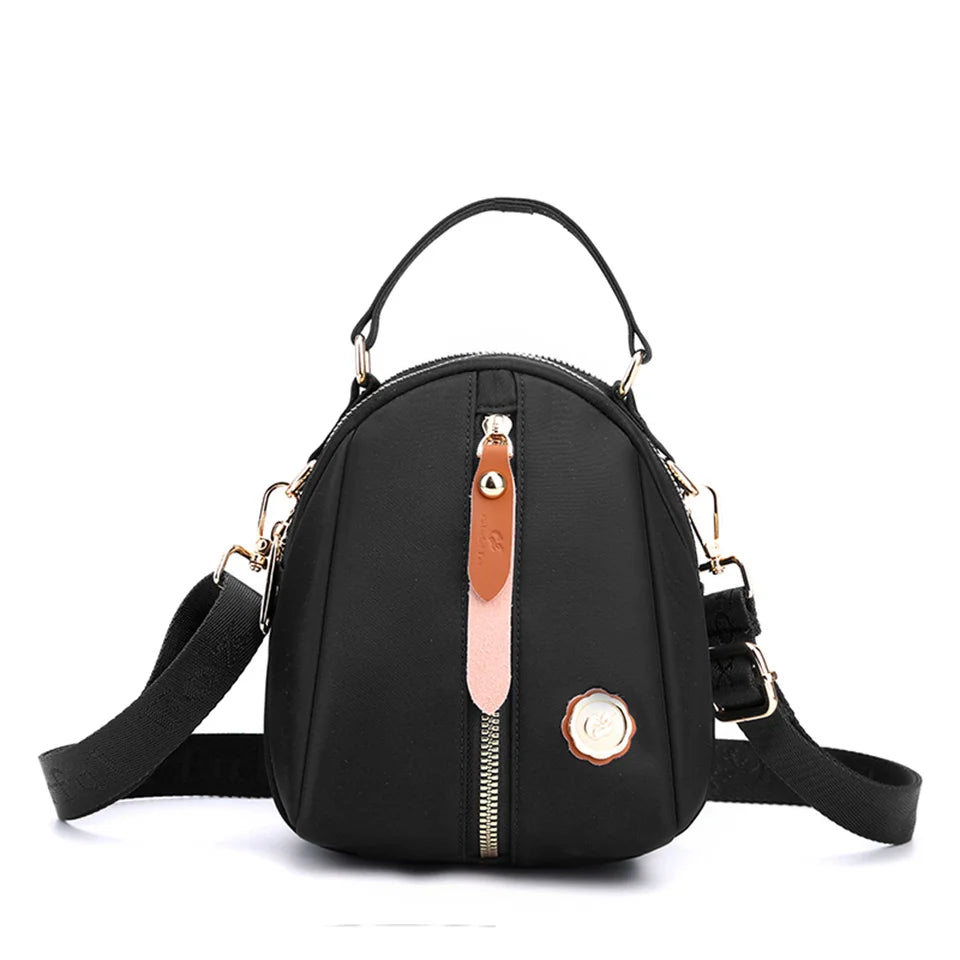Women Nylon Shoulder Bags Female Solid Color Zipper Female Handag Designer Messenger Bags Summer Beach Bag