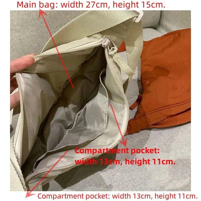 Women Nylon Shoulder Totes Handbag Ladies Fashion Travel Designer Crossbody Sling Messenger Bag Pack for Female Girl
