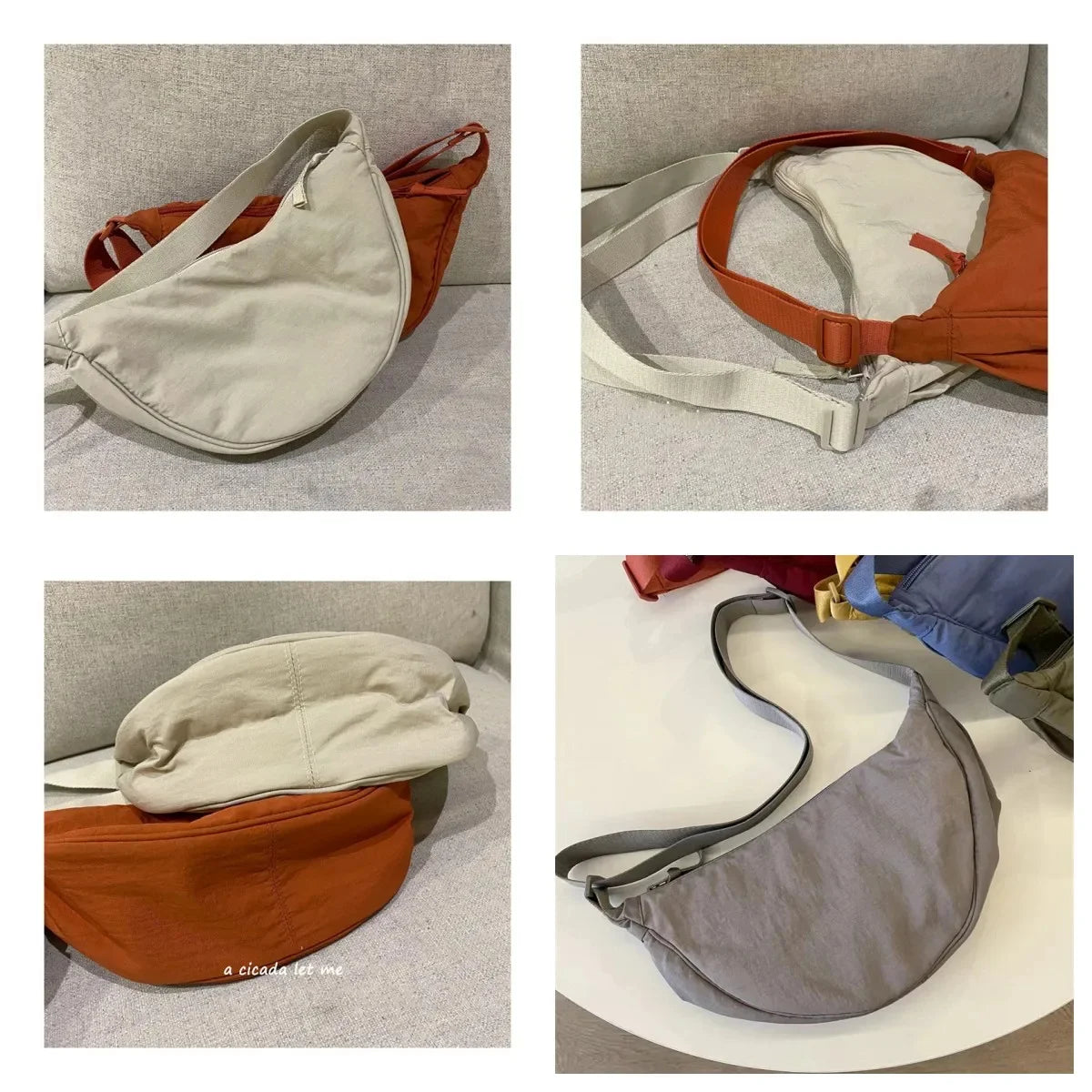 Women Nylon Shoulder Totes Handbag Ladies Fashion Travel Designer Crossbody Sling Messenger Bag Pack for Female Girl