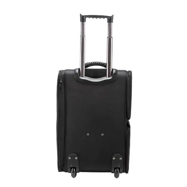 Women Nylon Trolley Makeup Train Case Two wheels Rolling Travel Makeup Storage Bag Professional Makeup Cosmetic Trolley Bags