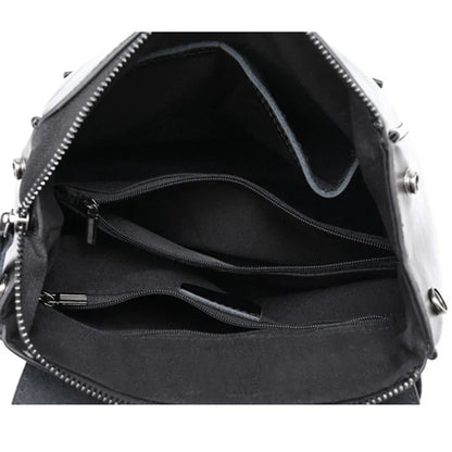 Women Oil Wax Cowhide Backpack School Daypack High Quality Genuine Leather Cross Body Shoulder Bags Rucksack Travel Knapsack