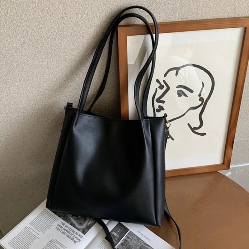Women PU-Leather New Style Large Capacity Handbags Shoulder Bag Ladies Tote Purse Messenger Girls Fashion Shopping Bags