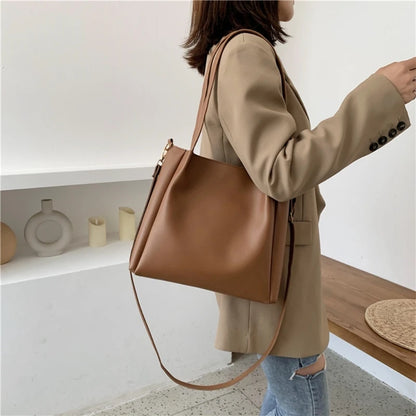 Women PU-Leather New Style Large Capacity Handbags Shoulder Bag Ladies Tote Purse Messenger Girls Fashion Shopping Bags
