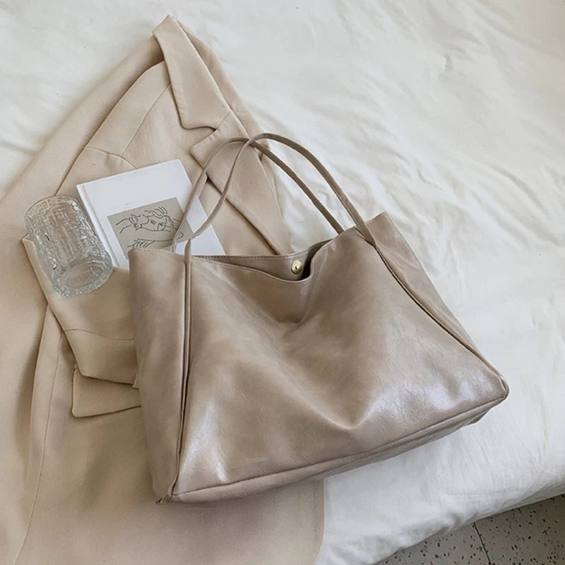 Women PU-Leather New Style Large Capacity Handbags Shoulder Bag Ladies Tote Purse Messenger Girls Fashion Shopping Bags