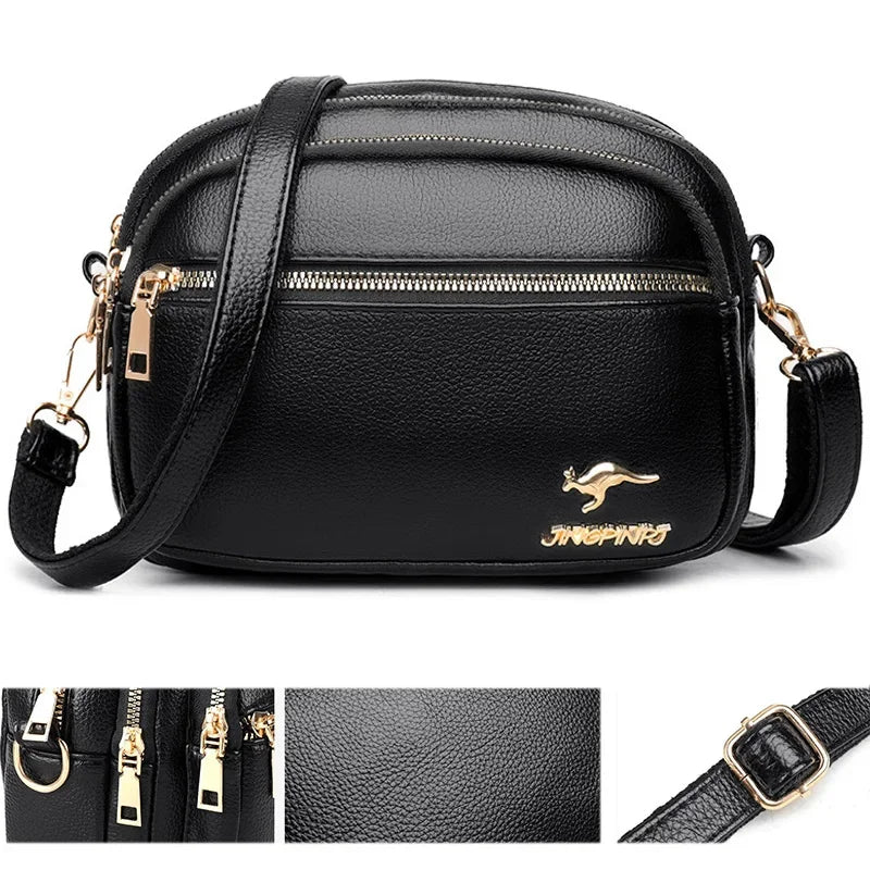 Women PU Leather Shoulder Bag Ladies Multifunction Fashion Travel Waterproof Crossbody Sling Messenger Bags Pack for Female