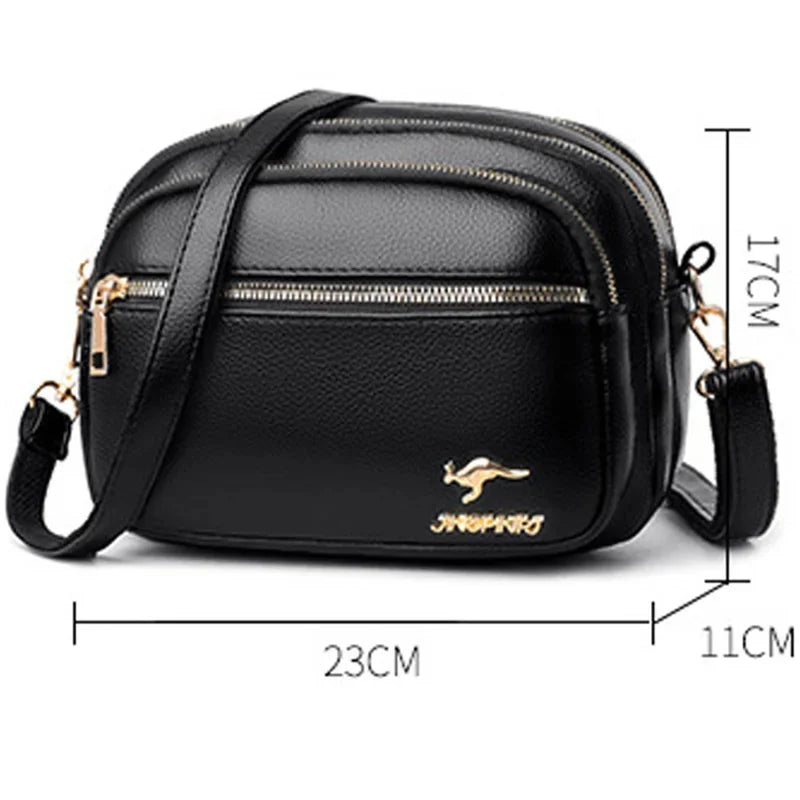 Women PU Leather Shoulder Bag Ladies Multifunction Fashion Travel Waterproof Crossbody Sling Messenger Bags Pack for Female