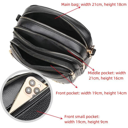 Women PU Leather Shoulder Bag Ladies Multifunction Fashion Travel Waterproof Crossbody Sling Messenger Bags Pack for Female