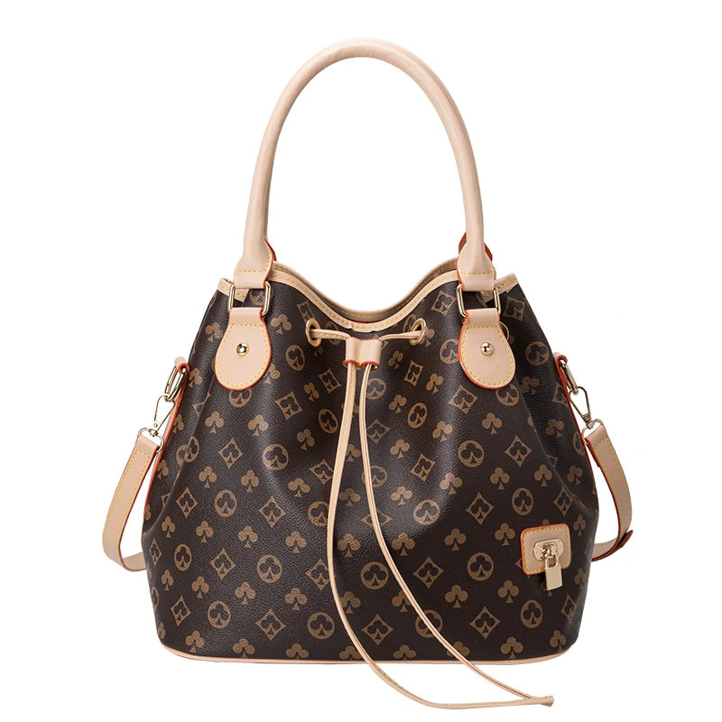 Women PU Tote Bags Large Capacity Vintage Top-handle Bags Girl's Tote Bag Shoulder Bag Crossbody