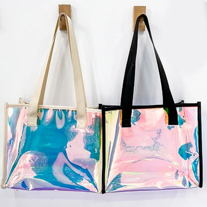 Women PVC Shoulder Bag Handbag Organization Teenage Girl Go Shopping Household