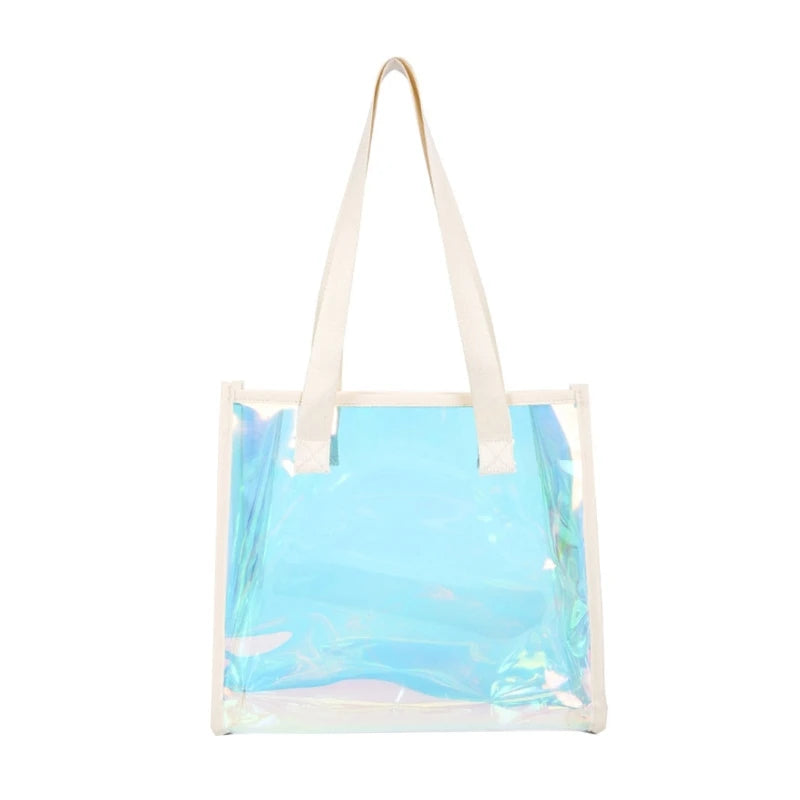 Women PVC Shoulder Bag Handbag Organization Teenage Girl Go Shopping Household