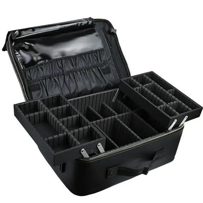 Women Portable Cosmetic Organizer Backpack Makeup Bag Suitcase Nail Box Organizer case Professional Makeup Artiist Cosmetic Bags