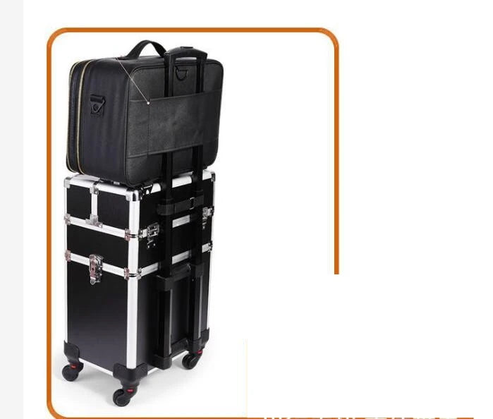 Women Portable Cosmetic Organizer Backpack Makeup Bag Suitcase Nail Box Organizer case Professional Makeup Artiist Cosmetic Bags