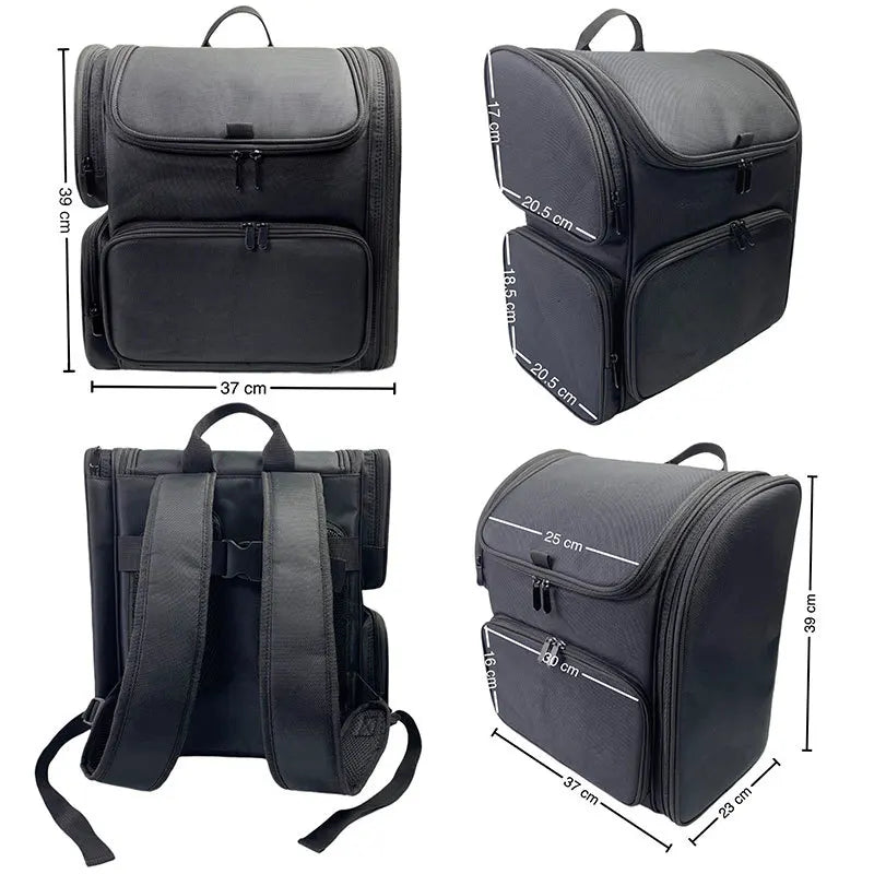 Women Portable Travel Cosmetic Backpack Artist Makeup Bag  Makeup Organizer Travel Train Case Soft Sided Cosmetic Bag Organizer