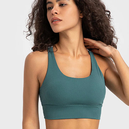 Women Ribbed Solid Sporty Padded Tank Women Outerwear With Bra