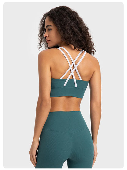 Women Ribbed Solid Sporty Padded Tank Women Outerwear With Bra