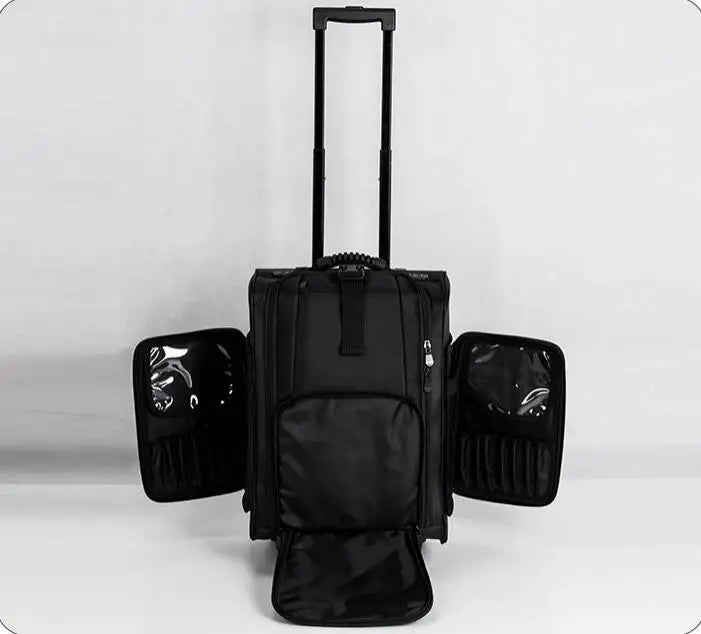Women Rolling cosmetic organizer case Makeup Artist Train Case trave trolley makeup bag wheels beauty nail tools kit suitcase