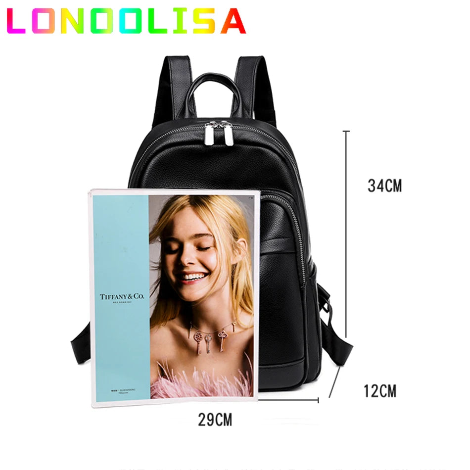 Women School Bags for Teenage Girls Luxury Female Backpacks Shoulder Bag A Dos Ladies Travel Bagpack Mochilas Leather Bookbag