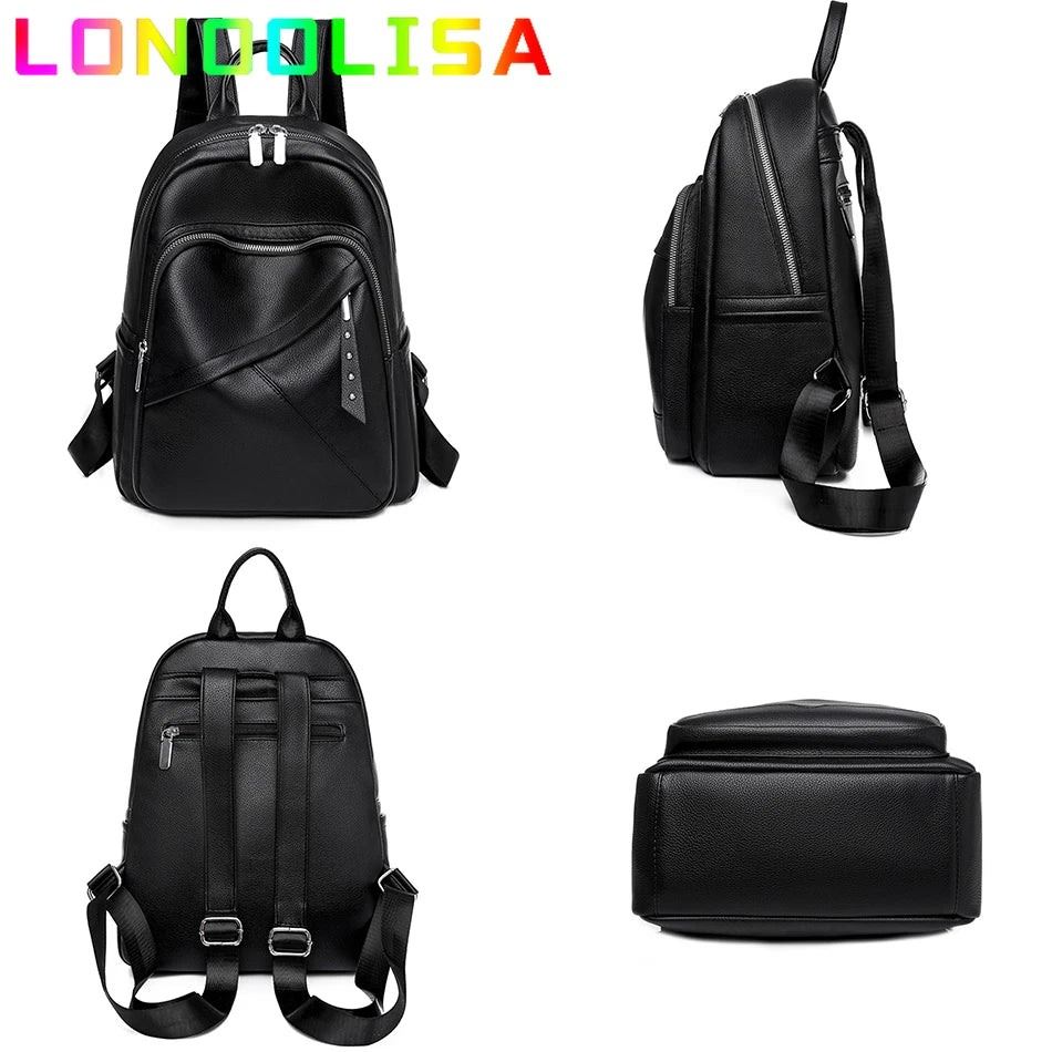 Women School Bags for Teenage Girls Luxury Female Backpacks Shoulder Bag A Dos Ladies Travel Bagpack Mochilas Leather Bookbag