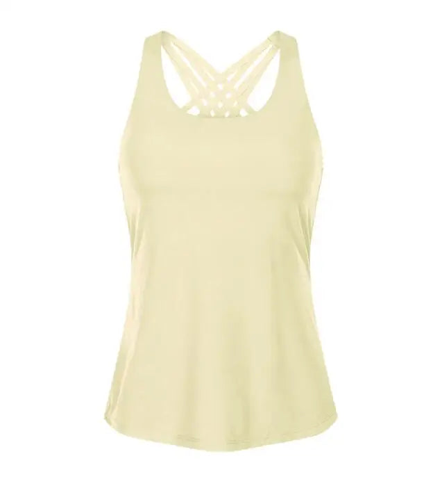 Women Shirts Back Gym Top Women's Fitness Shirt Sleeveless Top Vest white black solid color