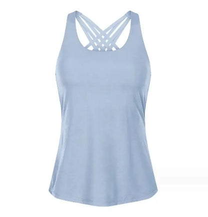 Women Shirts Back Gym Top Women's Fitness Shirt Sleeveless Top Vest white black solid color