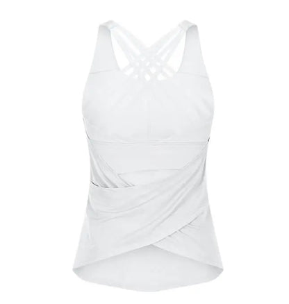 Women Shirts Back Gym Top Women's Fitness Shirt Sleeveless Top Vest white black solid color