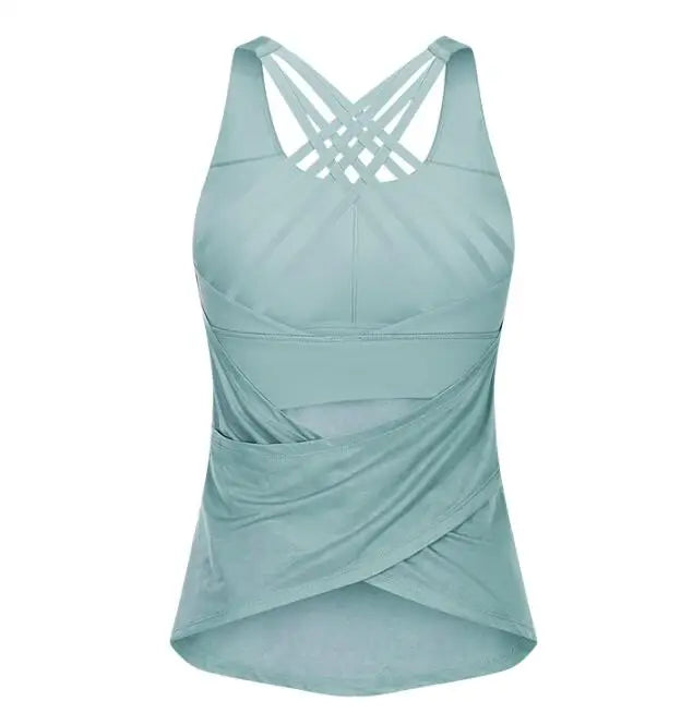 Women Shirts Back Gym Top Women's Fitness Shirt Sleeveless Top Vest white black solid color