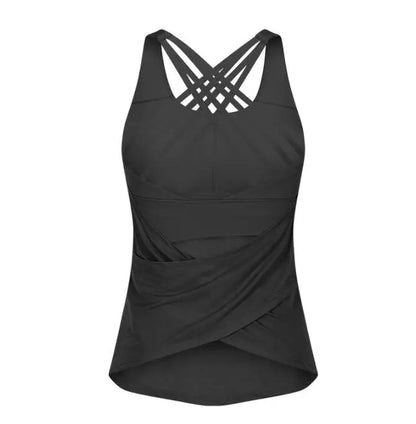 Women Shirts Back Gym Top Women's Fitness Shirt Sleeveless Top Vest white black solid color