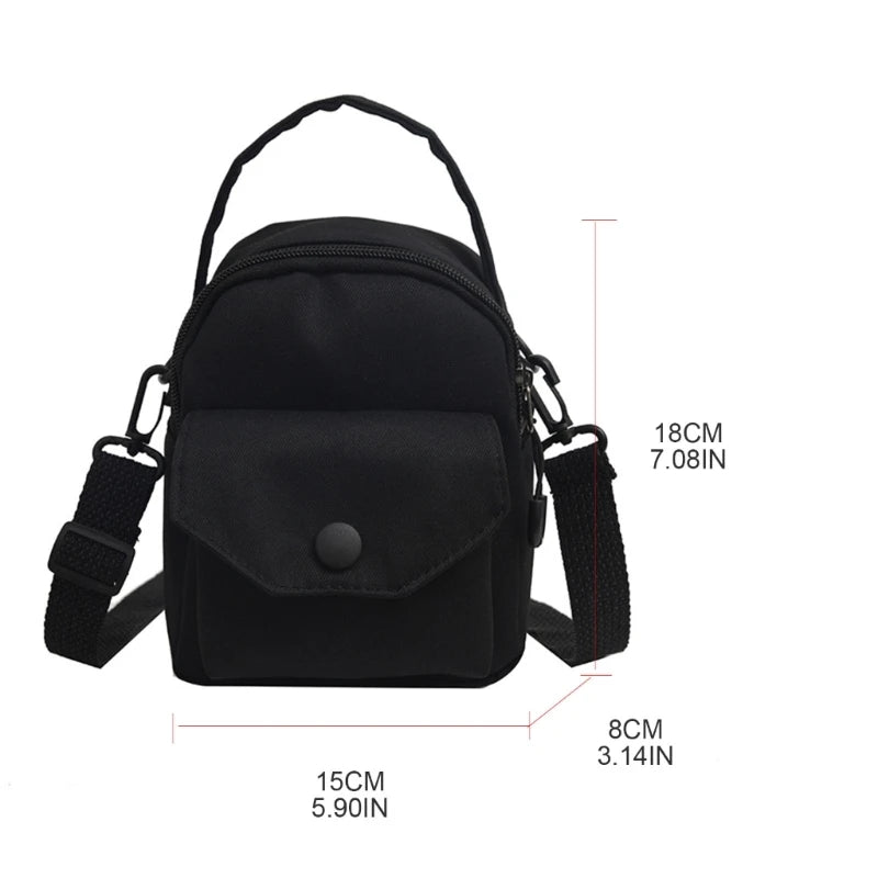 Women Shoulder Bag Fashion Casual Tote Outdoor Bag Canvas Handbag Zipper Messenger Crossbody Bags