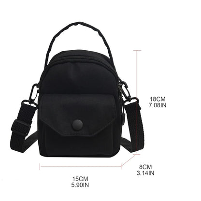 Women Shoulder Bag Fashion Casual Tote Outdoor Bag Canvas Handbag Zipper Messenger Crossbody Bags