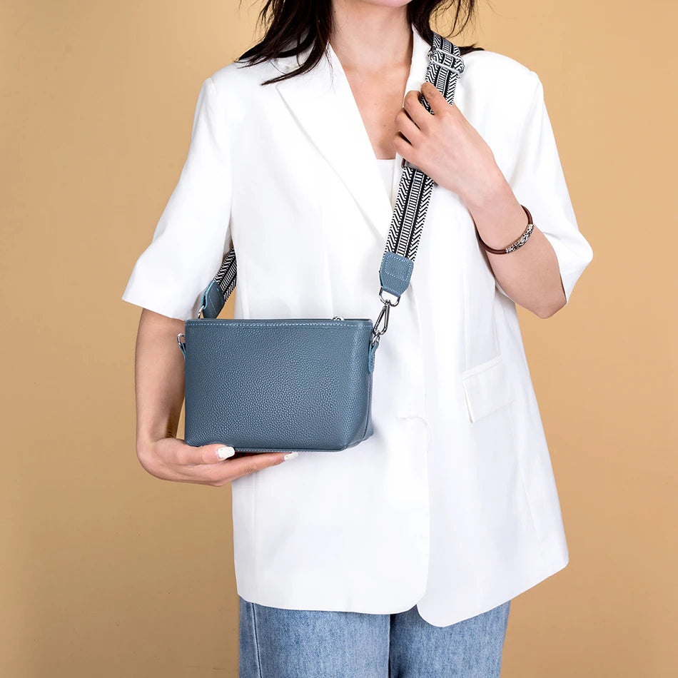 Women Shoulder Bags 100% Genuine Leather Luxury Designer Female Messenger Bag 2024 Trend Large Capacity Ladies Handbag Purses