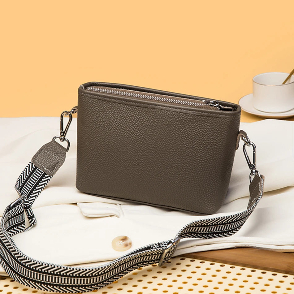 Women Shoulder Bags 100% Genuine Leather Luxury Designer Female Messenger Bag 2024 Trend Large Capacity Ladies Handbag Purses