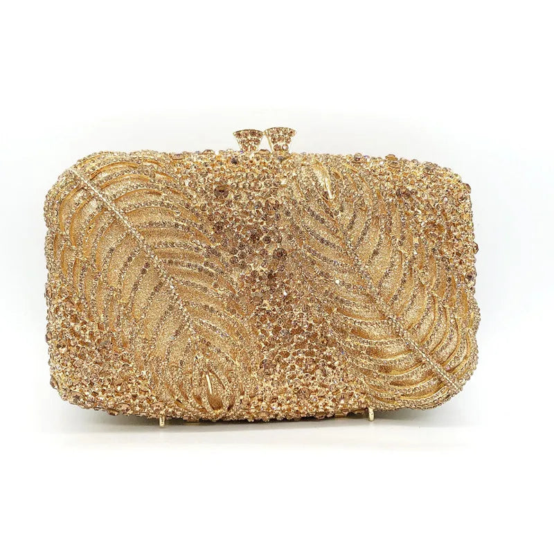 Women Silver Color Crystal Clutch Bags Stone Evening Purse Wedding Bridal Rhinestones Purse And Handbags Party Dinner Gift Bag