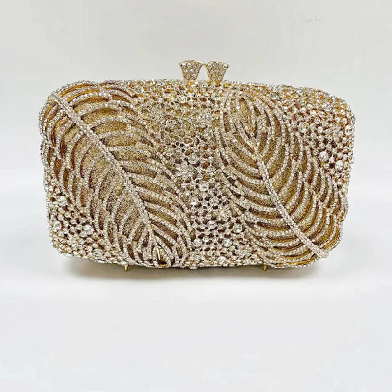 Women Silver Color Crystal Clutch Bags Stone Evening Purse Wedding Bridal Rhinestones Purse And Handbags Party Dinner Gift Bag