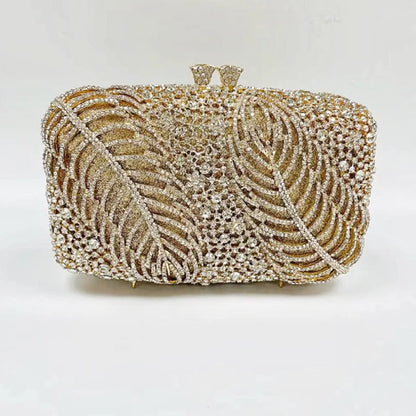 Women Silver Color Crystal Clutch Bags Stone Evening Purse Wedding Bridal Rhinestones Purse And Handbags Party Dinner Gift Bag