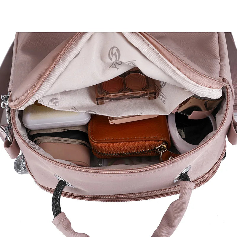 Women Small Shoulder Bag Summer Bag Casual Outdoor Waterproof Nylon Handbag Zipper Messenger Bags Coin Holder Purse