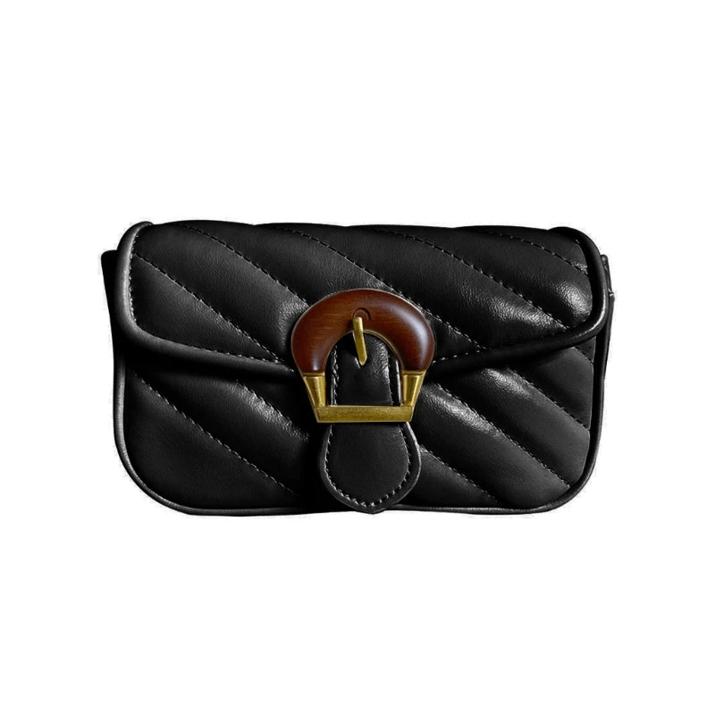 Women Small Shoulder Bag with Chain Strap PU Crossbody Bag Lady Quilted Satchels